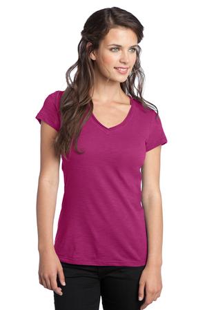Juniors Slub V-Neck Tee. DT240
